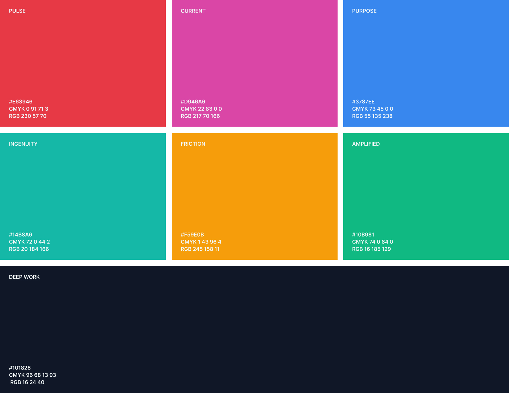 Human Amplification Index brand color palette